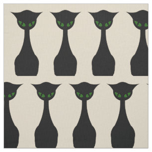 Cool Cat Mid Century Modern Retro Fabric no.2