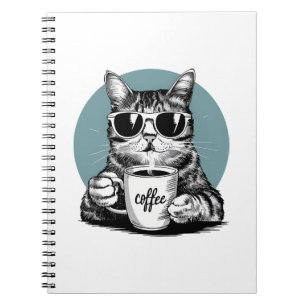 Cool Cat Mornings � Coffee, Shades & Attitude Notebook