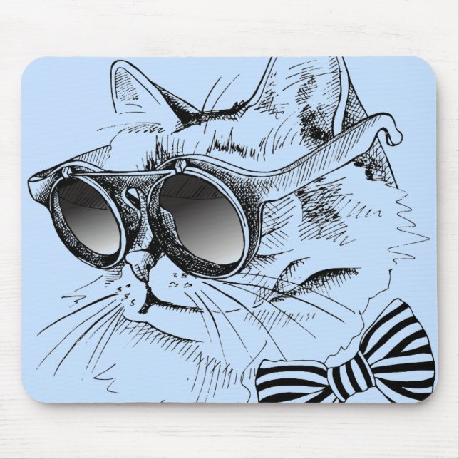 Cool Cat Mouse Pad (Front)