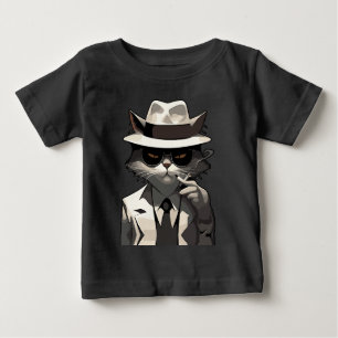 Cool Cat Noir: Suave and Mysterious Feline Baby T-Shirt