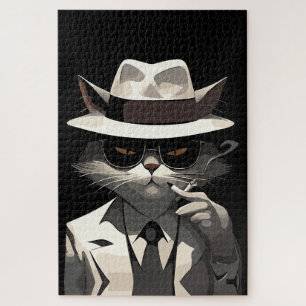 Cool Cat Noir: Suave and Mysterious Feline Jigsaw Puzzle