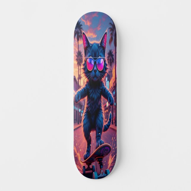 Cool Cat on Wheels Edition 1 Skateboard (Front)