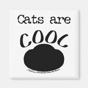 Cool Cat Paw Print Magnet