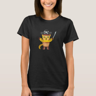 Cool Cat Pirate Design Party Costume Animal Lovers T-Shirt