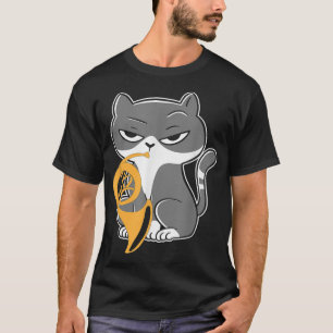 Cool Cat Playing French Horn Musician Orchestra Mu T-Shirt