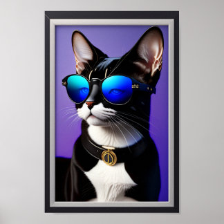 Cool cat pop art poster