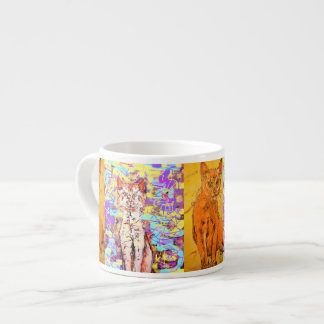 cool cat popart collage espresso cup