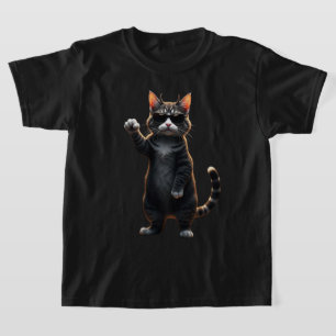 Cool Cat Rock Dancer Tee   Funny Animal Music Gift