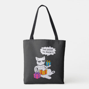 Cool Cat Self-Care Vibes Tote Bag