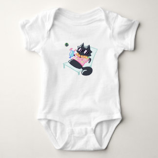 Cool Cat Summer -The Alaska Cat Cafe Baby Bodysuit