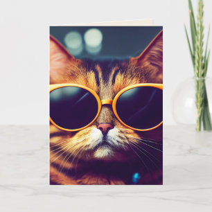 COOL CAT SUNGLASSES BIRTHDAY CARDS CARD