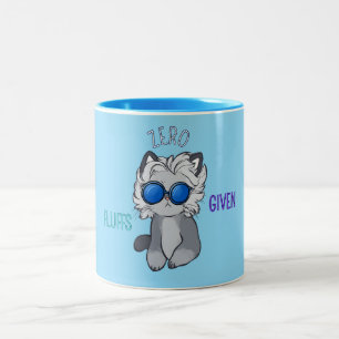 Cool Cat Sunglasses , Comic Cartonne Two-Tone Coffee Mug