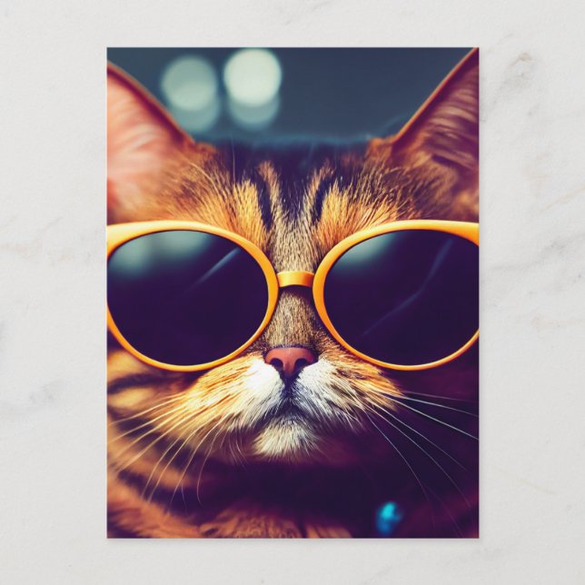 COOL CAT SUNGLASSES POSTCARDS (Front)