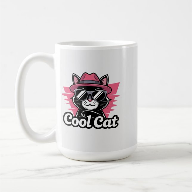 Cool Cat Swagger Coffee Mug (Left)