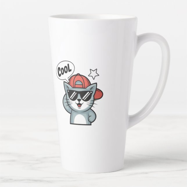Cool Cat Swagger Latte Mug (Right)