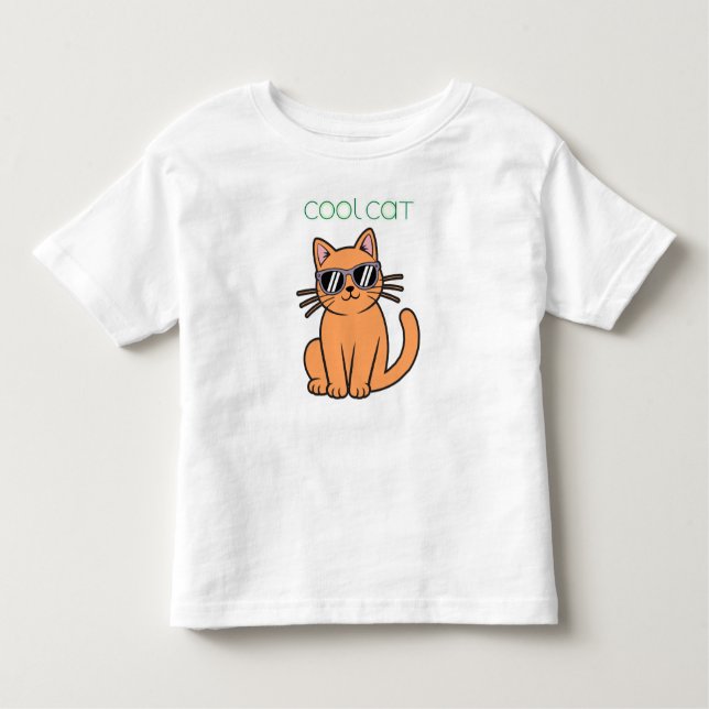 Cool Cat Toddler T-Shirt (Front)