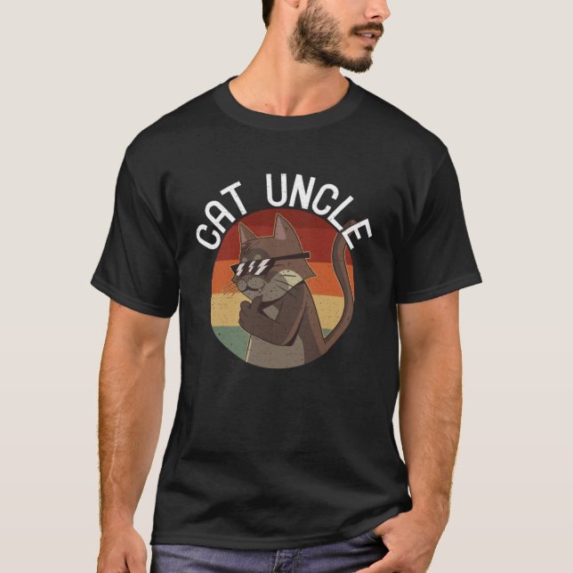 Cool Cat Uncle Cat Retro Vinatge T-Shirt (Front)
