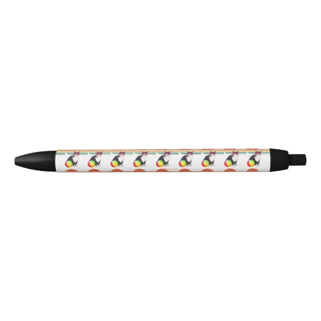 Cool Cat Vibes at Sunset Black Ink Pen (Front)