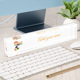 Cool Cat Vibes at Sunset Nameplate