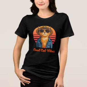 Cool Cat Vibes 🌴😎 Tri-Blend Shirt