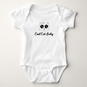 Cool Cat Wearing Glasses Baby Bodysuit