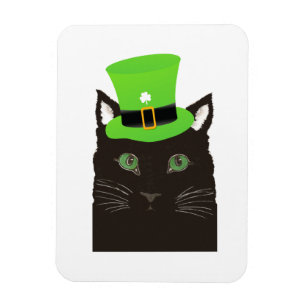 Cool Cat with a Green Hat Magnet