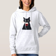 Cool Cat with Shades – Funny Black Cat Hoodie
