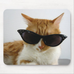 Cool Cat with Sunglasses Mousepad