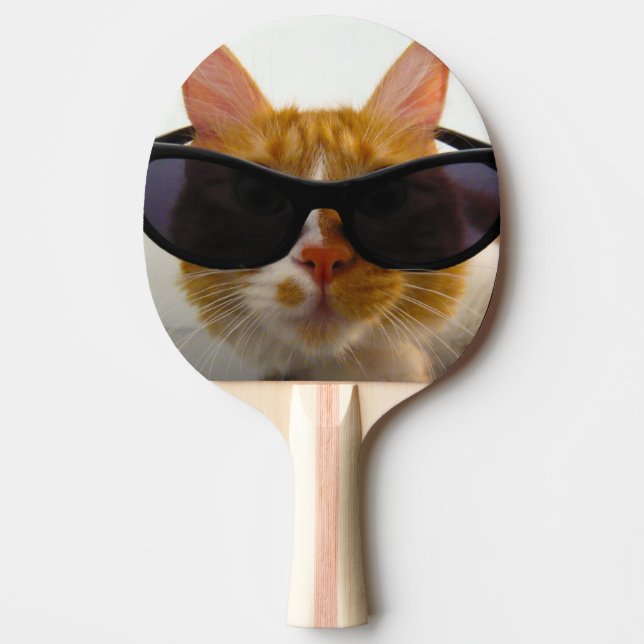 Cool Cat With Sunglasses Ping Pong Paddle (Front)