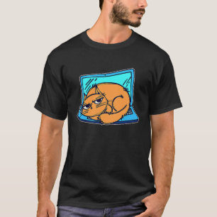 Cool cat work from home laptop home office T-Shirt