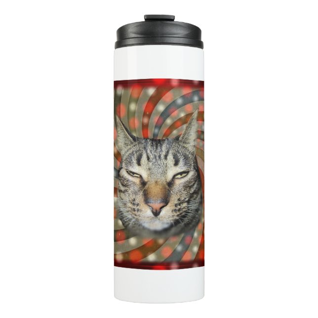 Cool Cat – YOU CAPTION Your Gift! Thermal Tumbler (Front)