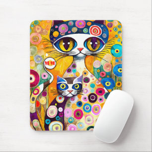 Cool Cats Abstract Mouse Pad
