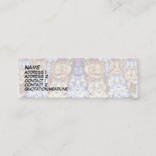 Cool Cats by Vintage Cat Artist Louis Wain Mini Business Card