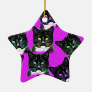 Cool Cats Ceramic Tree Decoration
