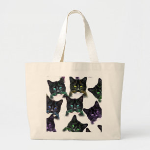 Cool Cats Large Tote Bag