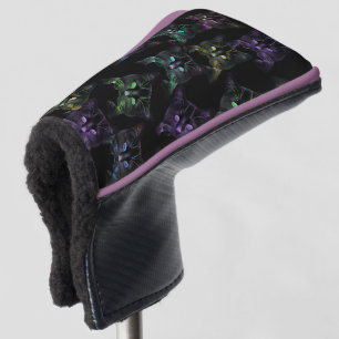 Cool Cats on Black Golf Head Cover