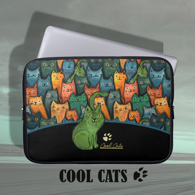 Cool Cats Pattern Laptop Notebook Bag Case (Cool Cats Pattern Laptop Notebook Bag Case)
