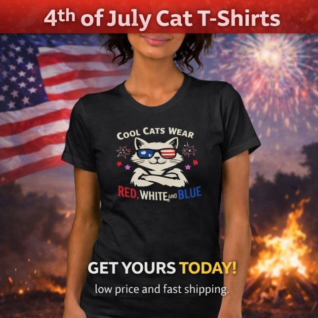 Cool Cats Wear | 4th of July  T-Shirt (Creator Uploaded)