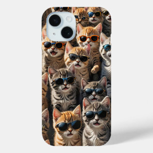 Cool Cats Wearing Sunglasses iPhone 15 Case