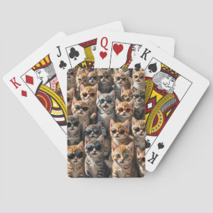 Cool Cats Wearing Sunglasses Playing Cards