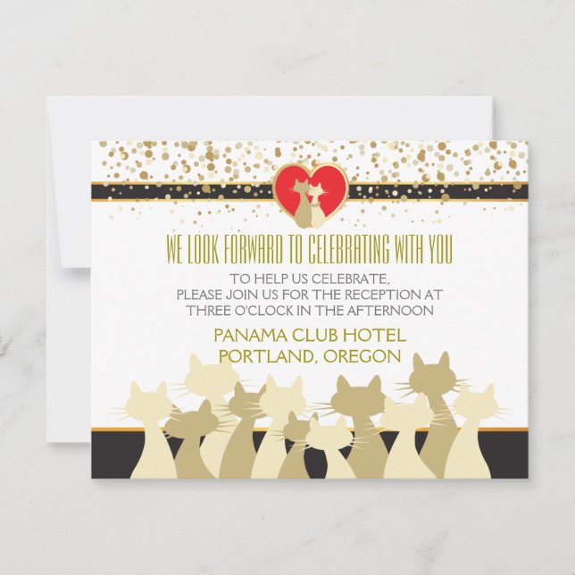 Cool Cats Wedding Stationery Invitation (Front)