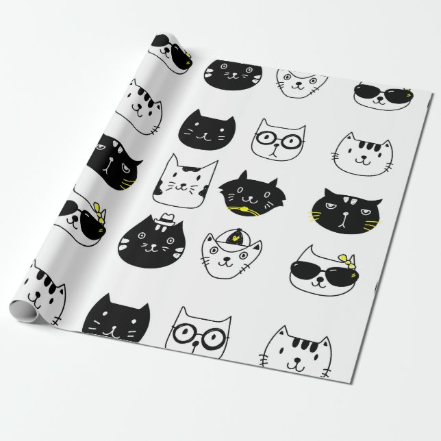 Cool Cats wrapping paper for any occasion (Unrolled)