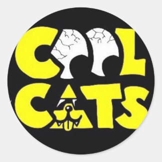cool-cats-x classic round sticker