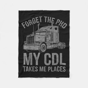Cool Cdl Trucker Art For Men Women Trucking Cdl Tr Fleece Blanket
