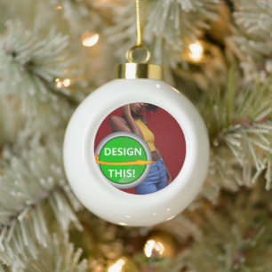 COOL! Ceramic Ball Ornament - Custom