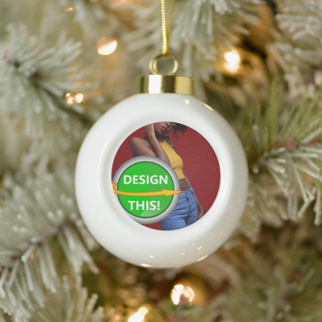 COOL! Ceramic Ball Ornament  - Custom (Tree)