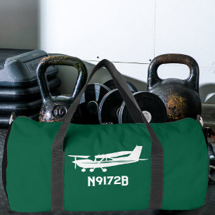 Cool Cessna Aeroplane,Simple Green Aviation Duffle Bag