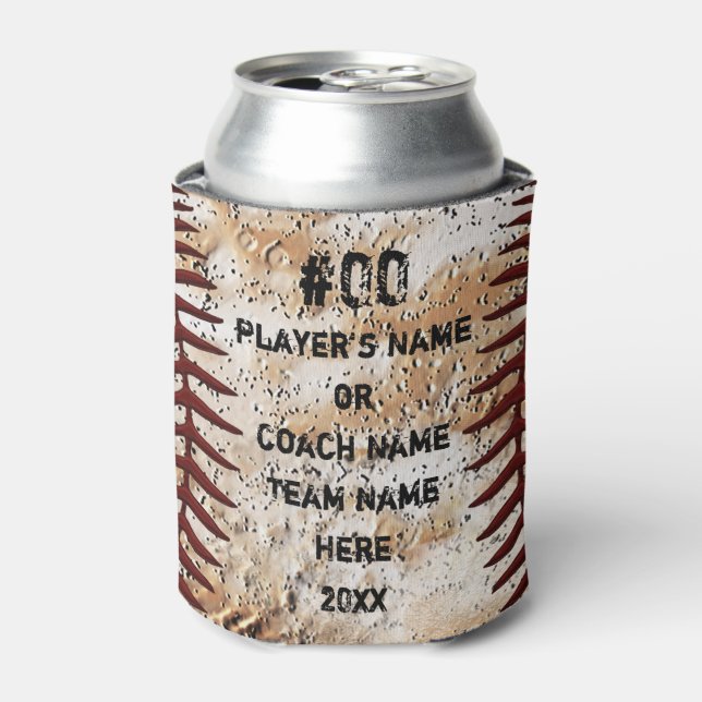 Cool Cheap Personalised Baseball Gifts for Players Can Cooler (Can Front)