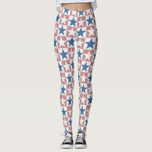 Cool Checked American Flag Leggings