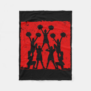 Cool Cheerleader Art Men Women Cheerleading Cheer  Fleece Blanket